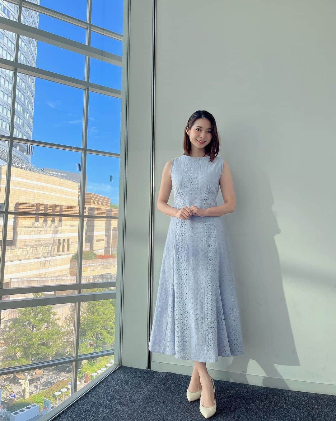 住田紗里さんのインスタグラム写真 - (住田紗里Instagram)「昨日と今朝のグッド！モーニングの衣装です☀️ 真っ青な空でした  ワンピース &.NOSTALGIA（@nostalgia_jp）  トップス &.NOSTALGIA（@nostalgia_jp）  パンツ Pierrot（@pierrot_shop）  #グッドモーニング#衣装#&nostalgia#pierrot#ワンピース#テレビ朝日#テレ朝#テレビ朝日アナウンサー#アナウンサー#住田紗里」8月3日 17時04分 - sarisumita_ex