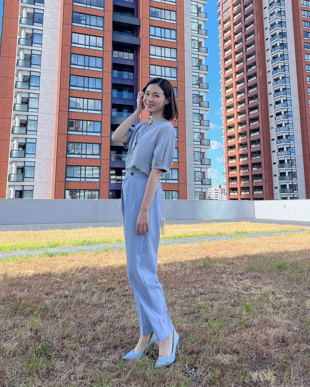 住田紗里さんのインスタグラム写真 - (住田紗里Instagram)「昨日と今朝のグッド！モーニングの衣装です☀️ 真っ青な空でした  ワンピース &.NOSTALGIA（@nostalgia_jp）  トップス &.NOSTALGIA（@nostalgia_jp）  パンツ Pierrot（@pierrot_shop）  #グッドモーニング#衣装#&nostalgia#pierrot#ワンピース#テレビ朝日#テレ朝#テレビ朝日アナウンサー#アナウンサー#住田紗里」8月3日 17時04分 - sarisumita_ex