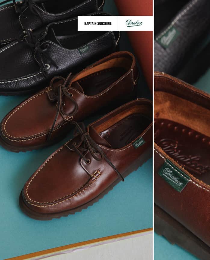 のインスタグラム：「.  KAPTAIN SUNSHNE × Paraboot Special Collaboration  "DOMINGUE"  It will be released on August 6th  More information can be found at our online store. kaptainsunshine.com  #kaptainsunshine」