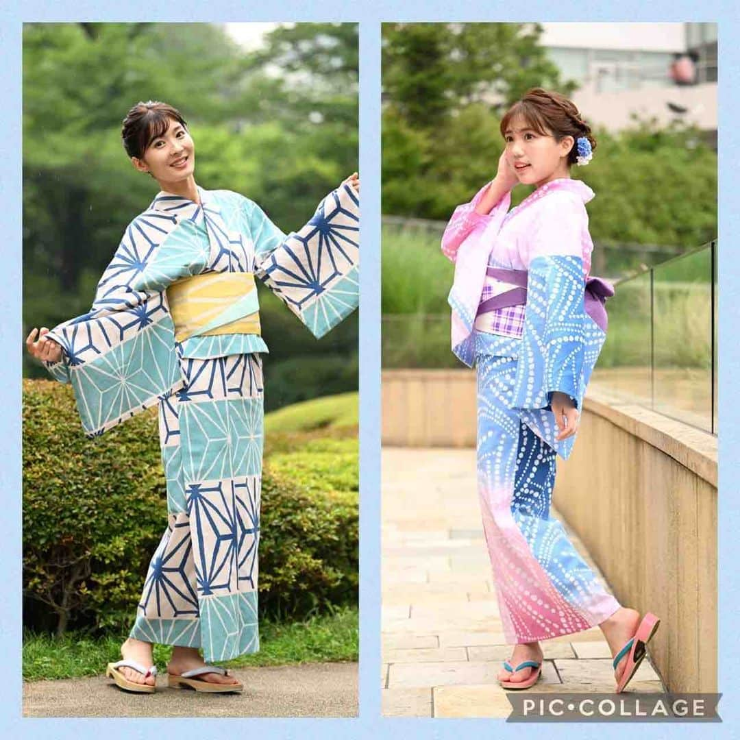 テレビ朝日アナウンサー公式さんのインスタグラム写真 - (テレビ朝日アナウンサー公式Instagram)「ゆかた待ち受けオフショット③ 2年目の鈴木さん、1年目の荒井さん。ふたりにピッタリのフレッシュな色合いのゆかたを着てみました。  ダウンロードお待ちしてます💕 ストーリーやプロフィール欄のURLからどうぞ。  動画はTikTokのアナウンサーズ公式アカウントでも展開中。 アカウントをお持ちの方は「テレビ朝日アナウンサーズ」で検索してみてね✨  #源氏物語 #堀井株式会社 #鈴木新彩 #荒井理咲子 #アナウンサー #新人アナウンサー #浴衣 #夏 #ゆかた #kimono」8月3日 18時00分 - tvasahi_announcers