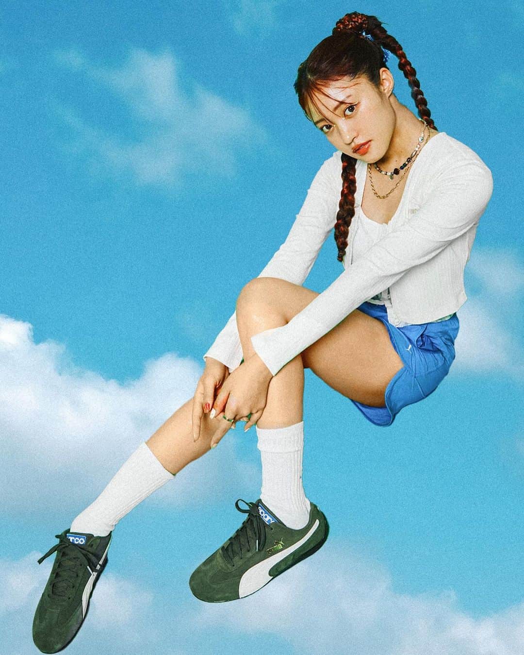 のインスタグラム：「Classic style by SPEEDCAT OG + SPARCO👟🩵  @pumajapan  #プーマグラム  #puma #speedcat」
