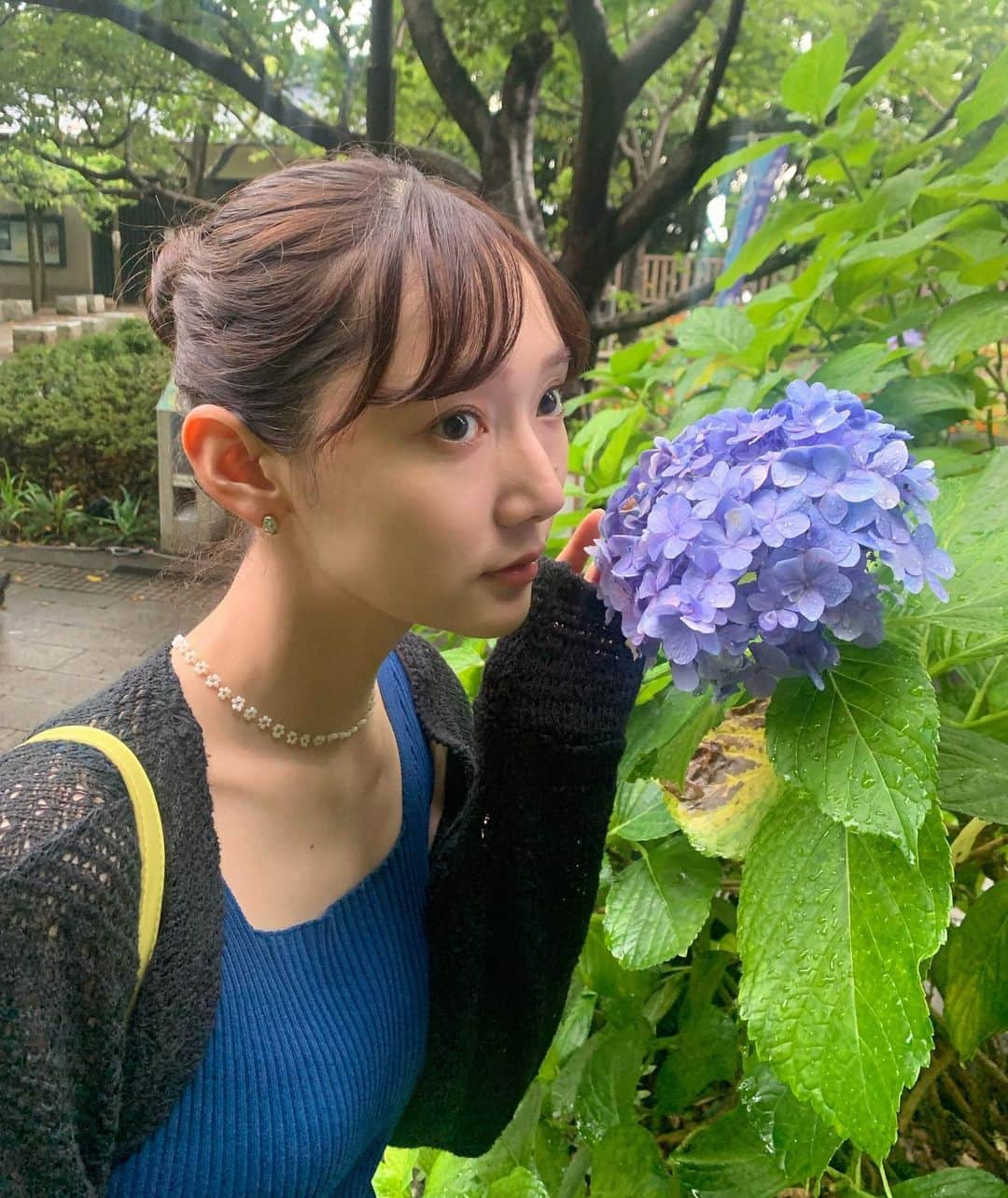 高井真菜さんのインスタグラム写真 - (高井真菜Instagram)「真夏なのに紫陽花咲いてた  最近はもうすっかり夏の夜の匂いがしますね(伝われ) 8月もよろしくお願いします。🍧☺︎  #江ノ島#朔日参り」8月3日 20時23分 - mana_takai