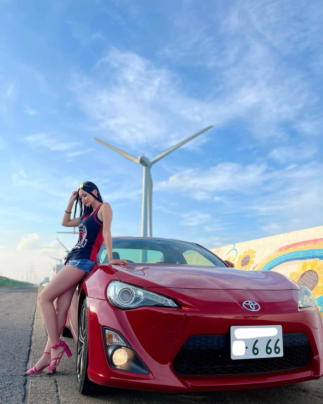 のインスタグラム：「今年の夏はどこに行こうかね🐾🏎   #zn6  #86乗り  #deathmetalgirl  #666😈」