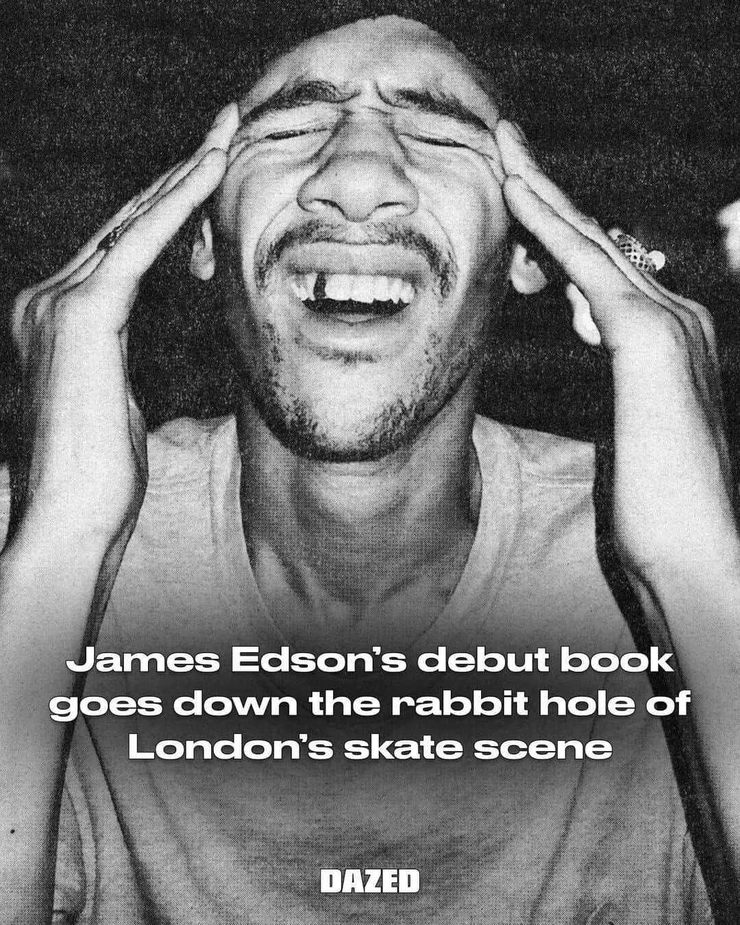 Dazed Magazineのインスタグラム：「From broken bones to tattooed biceps and smoking blunts, London-based photographer, gallerist, and skater James Edson is opening up his 25-year-old photo-archive. After narrowing down thousands of images shot across multiple film cameras for over a year, Edson – who’s also a member of London’s Palace Wayward Boys Choir (PWBC) skate crew and the founder of Wayward Gallery – whittled down his selects to create his first-ever photo-book Rabbit Hole 🛹⁠ ⁠ Tap the link in bio to see more 🔗⁠ ⁠ 📸 James Edson⁠ ✍️ @hannahbertolino⁠ ⁠ #DazedFashion ⁠」