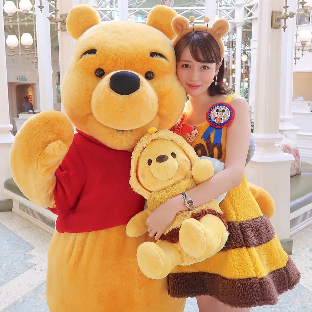 ayakoのインスタグラム：「8月3日🍯はちみつの日🐝🐻 ＝プーさんの日💛  わたしのぷーちゃんメモリーズ🧸  #pooh #はちみつの日  #くまのプーさん #winniethepooh」