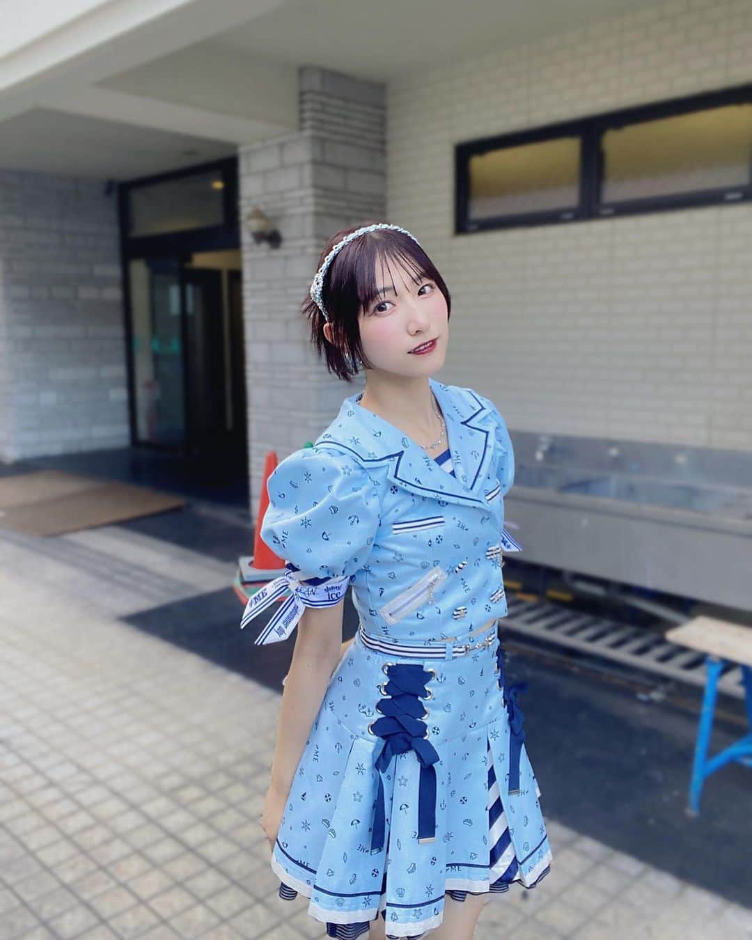 蟹沢萌子さんのインスタグラム写真 - (蟹沢萌子Instagram)「⚓️🧊⛱新衣装ですー!水色さん! #イコノイジョイ2023」8月3日 23時48分 - kanisawa_moeko_