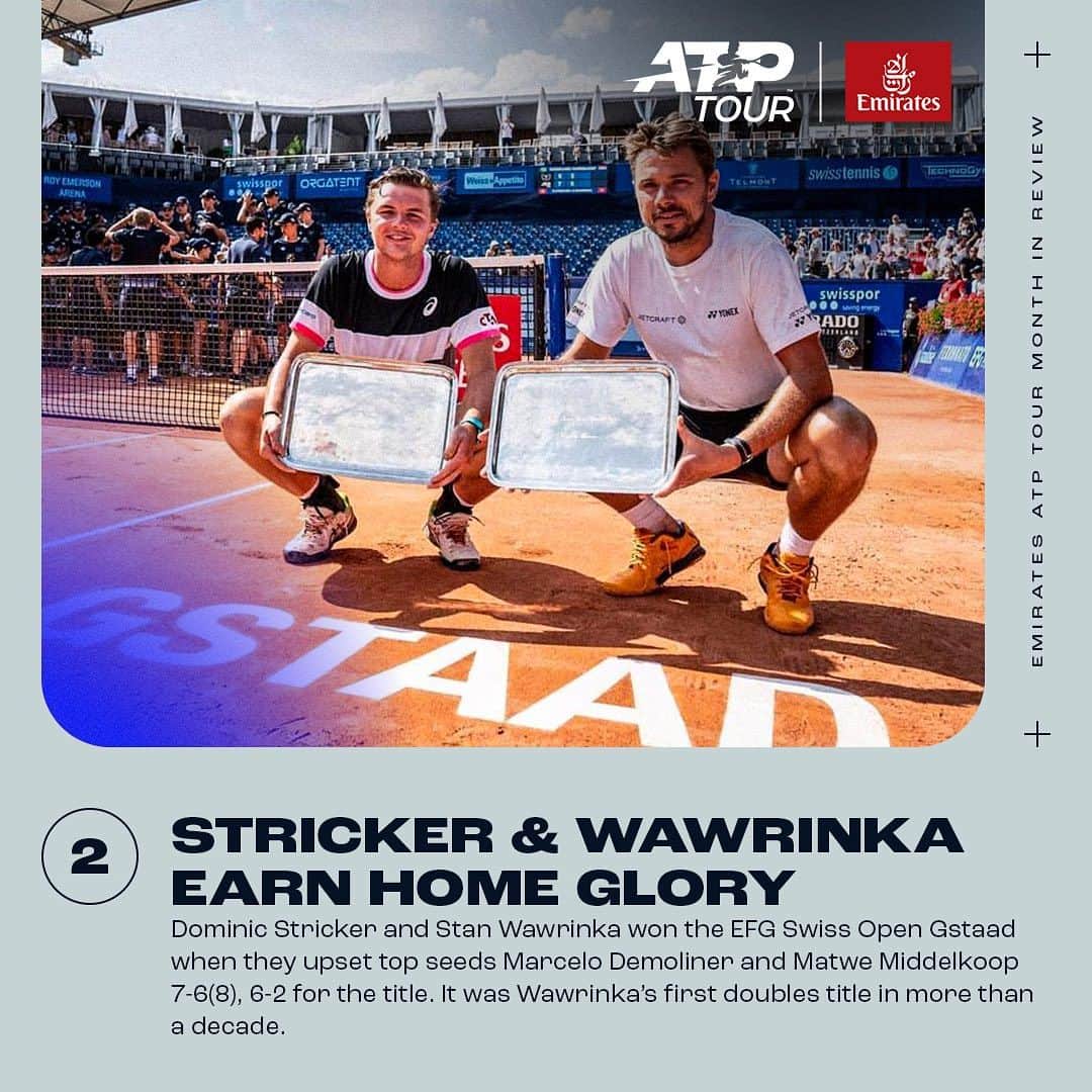 ATP World Tourさんのインスタグラム写真 - (ATP World TourInstagram)「Aaand that was July 😉   @emirates | #partner」8月4日 1時56分 - atptour