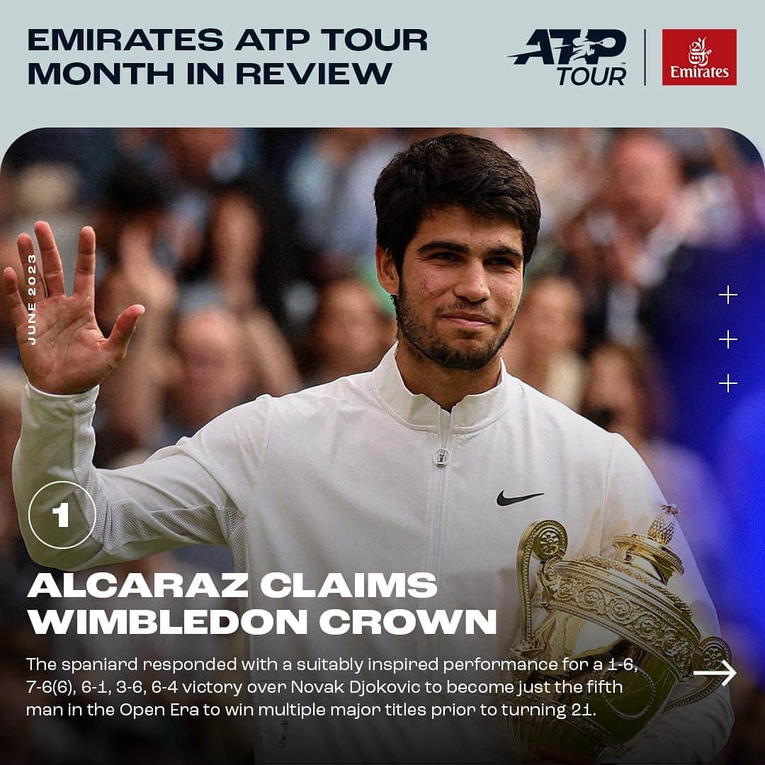ATP World Tourさんのインスタグラム写真 - (ATP World TourInstagram)「Aaand that was July 😉   @emirates | #partner」8月4日 1時56分 - atptour