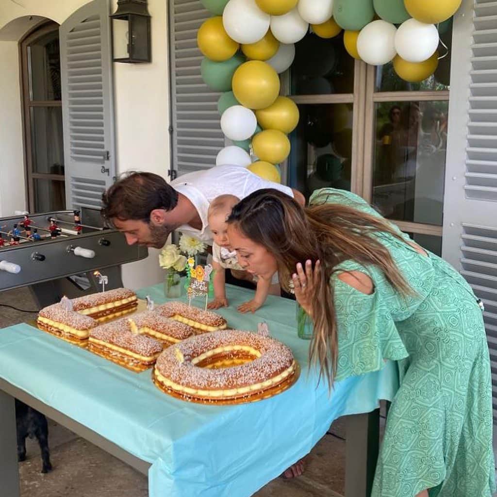ジャン＝エリック・ベルニュのインスタグラム：「Happy first birthday my Leo 💙」