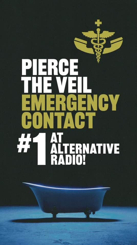 ピアス・ザ・ヴェイルのインスタグラム：「Emergency Contact is the #1 alternative rock song at radio in America right now. This is our first #1!   We’re still trying to process this, but first, before we even get into it, we want to thank our beautiful fans for getting us here because we know we wouldn’t be here without you.   This means so much to us because it’s something that we never dreamed was possible for our band. We want to attempt to put into words what this means to us. So here we go…  We grew up thinking that bands like us don’t get on the radio. It wasn’t common for artists in our emo/punk genre to break into that mainstream world. It seemed unreachable. Almost off-limits to us. Our songs have too much screaming, they’re too long, unorthodox, and don’t follow the typical guidelines. We always thought in the back of our minds that maybe someday we might accidentally write a song that makes it on the radio, but it seemed pretty unlikely. “It could happen, right?” We figured we’d just focus on what we knew, which was making our albums, playing as many shows as humanly possible, and connecting with as many fans around the world as we could.   Fast forward 16 years of doing that, and we realized that we’d built a massive creative community and subculture around our songs. To this day, that has been the most valuable thing in the world to us. The passion and solidarity within our fan base is both unique and undeniable.   So we’d like to dedicate this moment to our wonderful fans and celebrate with all of you. Thank you for shining your light on us and helping us get our first #1. We are so proud to share this with you. 💛 Love - Vic, Jaime, and Tony.」