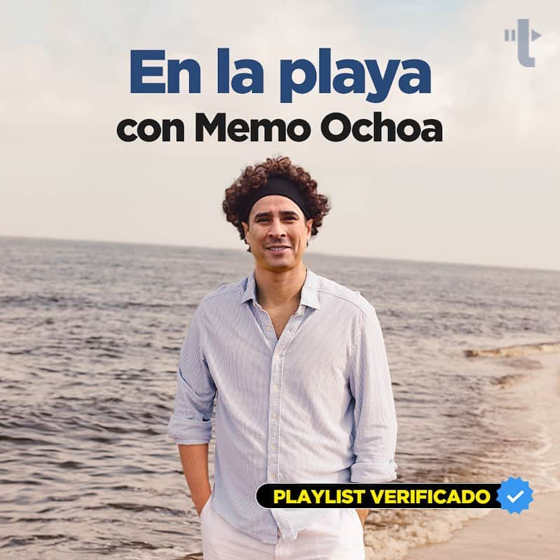 ギジェルモ・オチョアのインスタグラム：「🌞🏄‍♂️🎶 Combina la pasión por el fútbol y la relajación playera con esta nueva playlist de Memo Ochoa. 🏖️🎵 Disfruta de los mejores éxitos musicales mientras juegas partidos inolvidables con tus amigos bajo el cálido sol. ¡Haz que este verano sea inolvidable! 🌴⚽️ Link en nuestra Bio.」