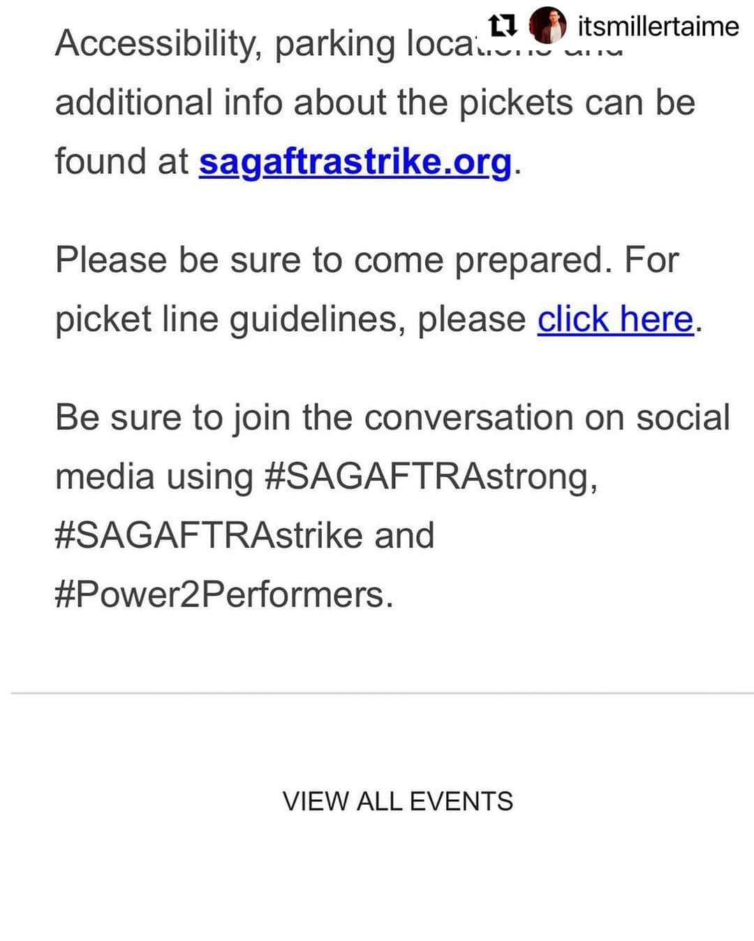 テイト・エリントンさんのインスタグラム写真 - (テイト・エリントンInstagram)「See you tomorrow! #sagaftra #sagaftrastrike #sagaftrastrong #union」8月4日 3時27分 - tateellington