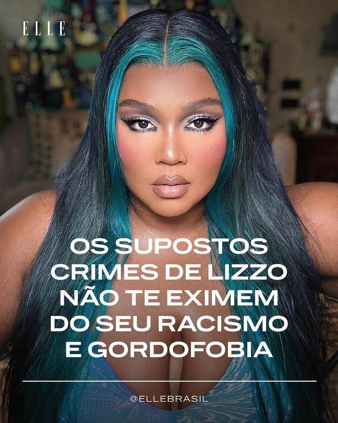 ELLE Brasilのインスタグラム：「Assédio sexual, racial e religioso, agressão, cárcere privado e discriminação por deficiência. Essas são as acusações que fazem as dançarinas Arianna Davis, Crystal Williams e Noelle Rodriguez contra a cantora estadunidense Lizzo, sua ex-chefe. Você, provavelmente, já sabe tudo sobre o caso. Isso porque a cobertura midiática e o frenesi nas redes sociais a respeito do assunto não foram poucos. As acusações contra a cantora, no entanto, fizeram sair do armário todos os racistas e gordofóbicos que "tiveram que engolir" o sucesso da estadunidense. Agora, eles tentam justificar suas atitudes criminosas com os crimes supostamente cometidos por ela.   No carrossel, você lê parte do texto do editor @pedrojcamargo_, mas, em elle.com.br, tem ele completinho. Leia já.」