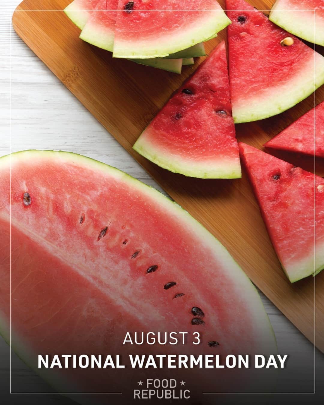Food Republicさんのインスタグラム写真 - (Food RepublicInstagram)「Happy #NationalWatermelonDay! What is your favorite fruit? 🍉」8月4日 5時22分 - foodrepublic