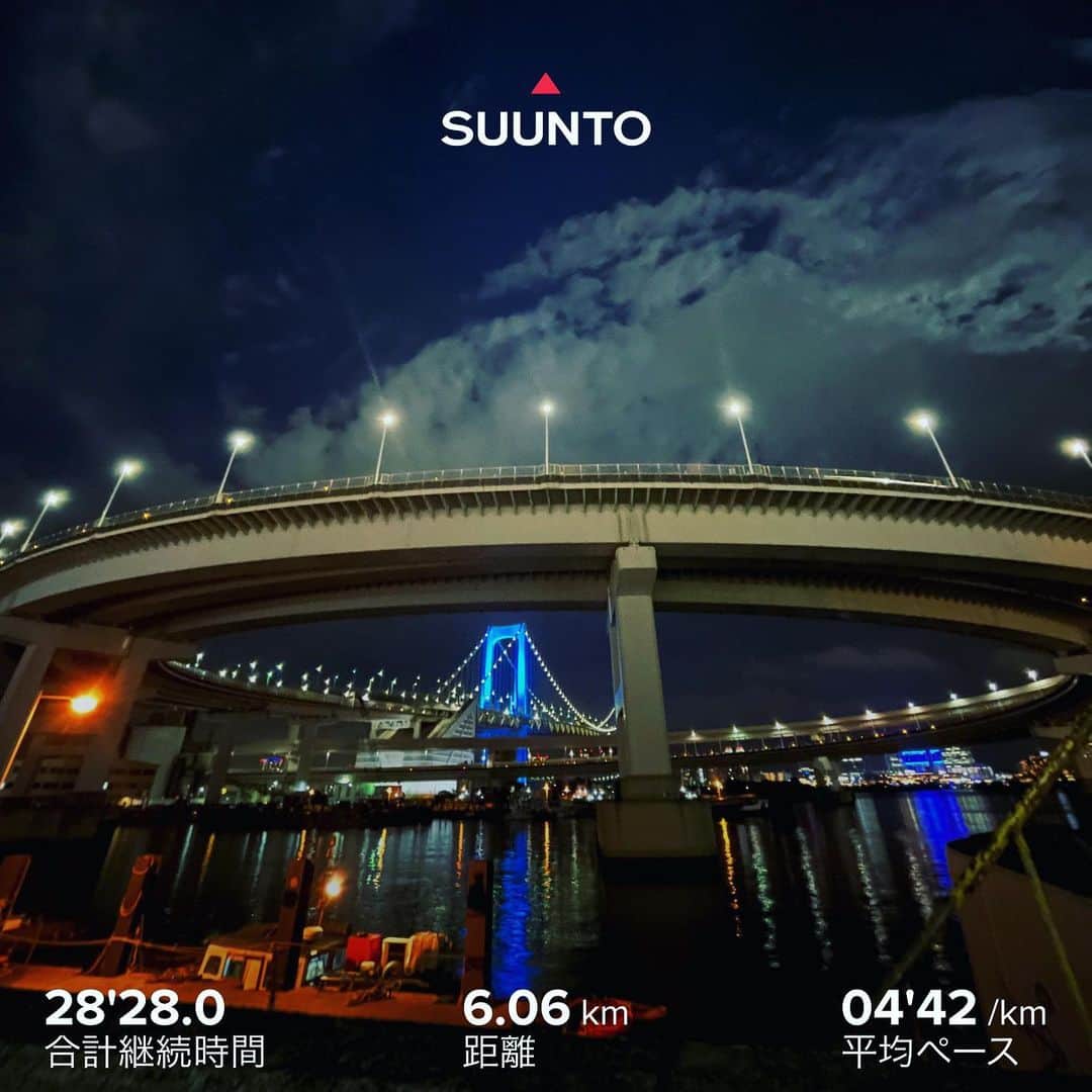 柴田聡のインスタグラム：「仕事終わりRUN♪ #東京湾納涼船 #下船後 #日の出桟橋 #芝浦埠頭 #ハシリマスタグラム」