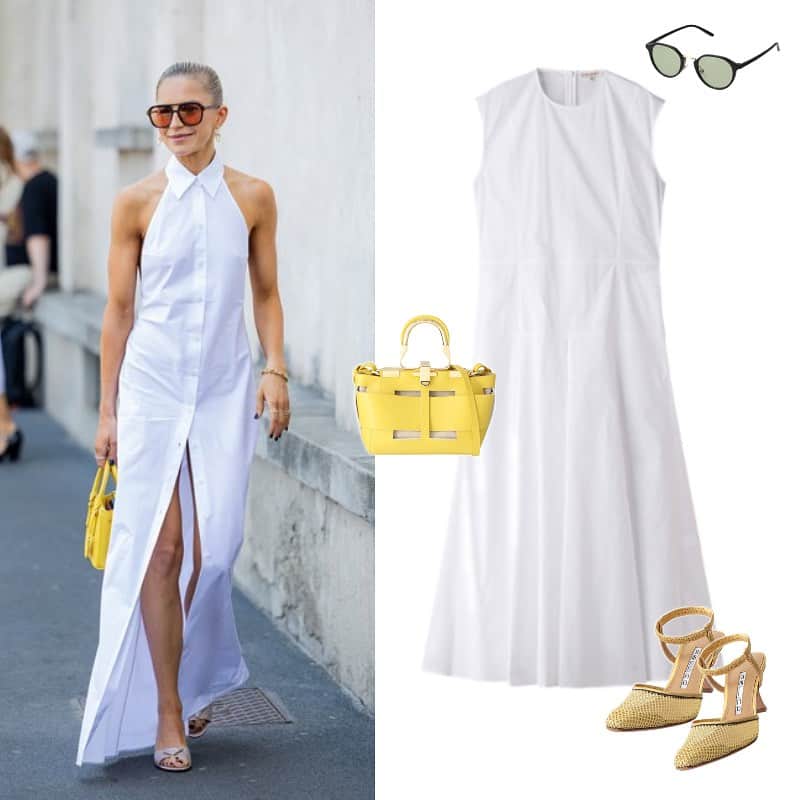 ELLE SHOP_JPさんのインスタグラム写真 - (ELLE SHOP_JPInstagram)「どう着る？ 夏本番の白ドレス 日差しを反射してくれる“ホワイト”は猛暑の強い味方。大人の白ドレスは、こんな風にロング＆リーンなシルエットが素敵です。カッティングがシャープでエッジが効いたデザインを選ぶか、とことんシンプルでリュクスにまとめるか。ナチュラルすぎる印象を避けるために、シューズ＆バッグなどの小物は辛口で目立つものをアクセントに取り入れて。  photo：Getty Images  #styleinsta #styleinspirations #styleinspired #styleinspirationoftheday #ストリートスナップ #海外スナップ #ootdinspiration #ootdstyle #ootdinspo #ootdoftheday #streetstyleinspo #streetstylelook #streetstyleinspiration #streetstyleinspirations #今日のコーデ #今日のコーディネート #白ワンピース #ホワイトワンピース #ワンピースコーデ #大人ワンピース #大人コーデ #夏ワンピース #サマーワンピース #カナコサカイ #kanakosakai #ブラミンク #blamink」8月4日 20時45分 - elleshop_jp