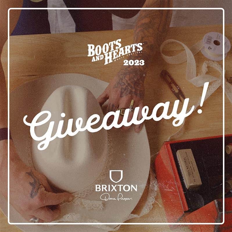 ブリクストンのインスタグラム：「Brixton and Boots and Hearts are teaming up for a giveaway! Details below for a chance to win a custom Brixton hat and exclusive Boots and Hearts merch:    1. Must be following @bootsandhearts and @brixton @brixtonwomens  2. Tag 2 friends in your #bootscrew  3. BONUS: Re-post this photo on your story for an extra entry」