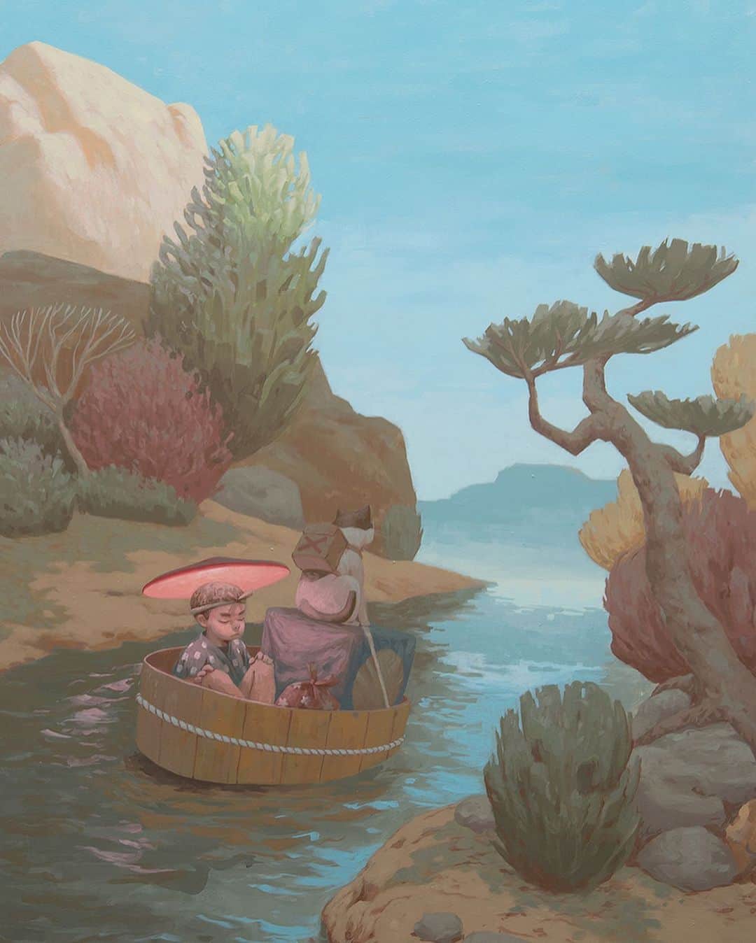 Juxtapoz Magazineのインスタグラム：「@mister_sasquatch “Uncharted Paths” at @thinkspace_art this weekend.」