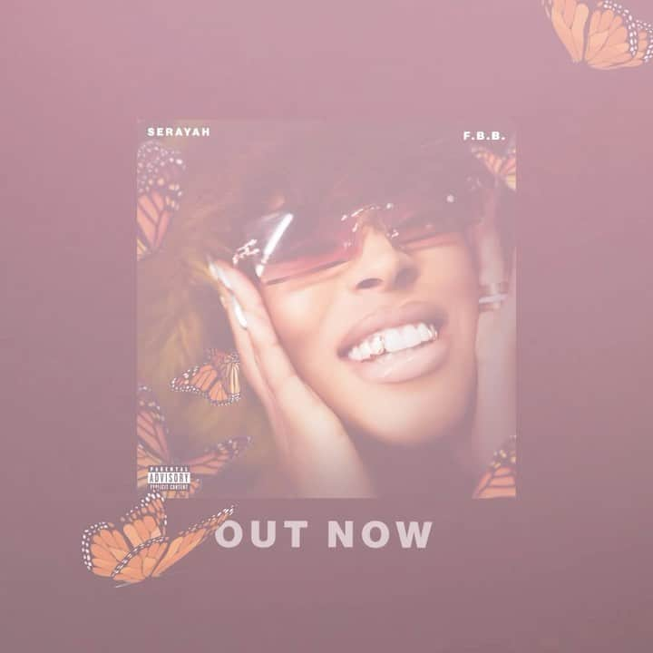 セラヤ・マクニールのインスタグラム：「F.B.B. is finally out!!!! Go stream now 🦋🦋🦋 Link in bio 💕」