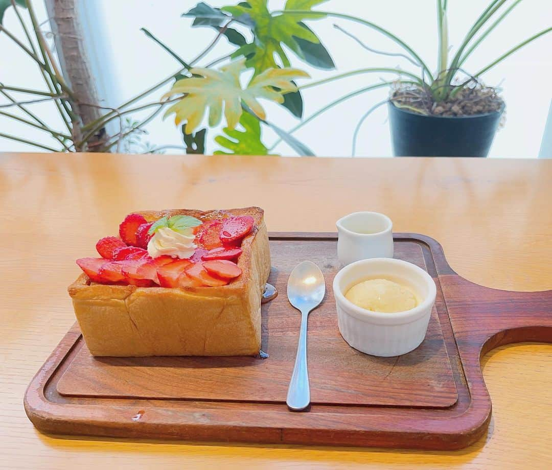 福本愛菜さんのインスタグラム写真 - (福本愛菜Instagram)「嵜本cafe☕️  パンがふわっふわなのよ🥹❤️ カフェでお茶したあとは1階のパン屋さんで買って帰れるのも良き🫶🏽🫶🏽🫶🏽  #大阪 #なんば #嵜本 #嵜本ベーカリーカフェ #嵜本食パン #難波 #なんばカフェ #難波カフェ #カフェ #cafe #🍞」8月4日 13時25分 - aina_fukumoto