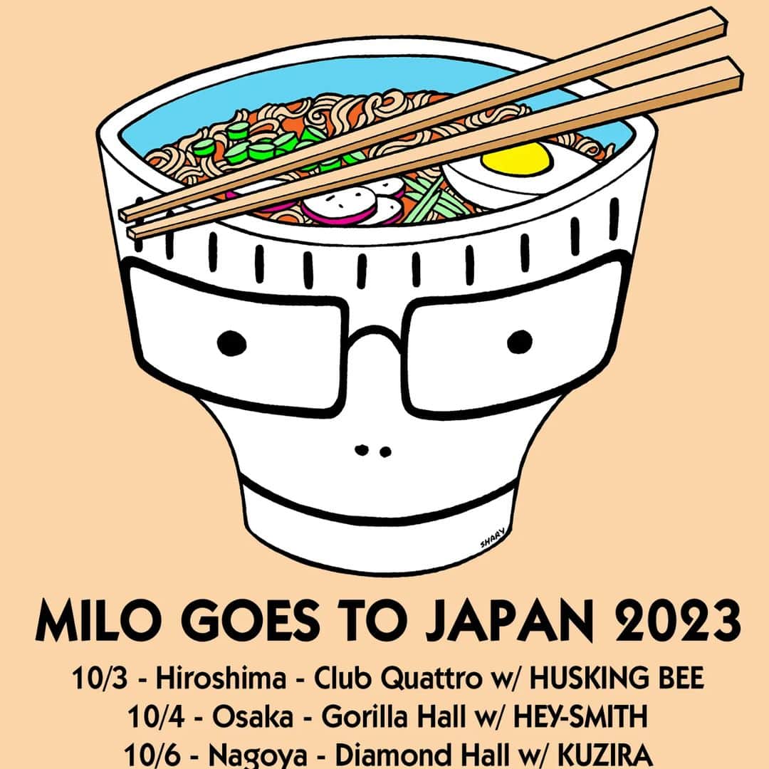 磯部正文のインスタグラム：「⁡ ⁡DESCENDENTS JAPAN TOUR 『Milo Goes To Japan 2023』  10/3（火） 広島CLUB QUATTRO OPEN 18:00 / START 19:00  チケット 前売￥7,500 (D代別） e+ eplus.jp/descendents/ （Pre 8/4 -12:00〜8/23- 12:00）  故郷広島でDESCENDENTSと対バンなんて 夢にも思ってなかった夢です よろしくお願いします」