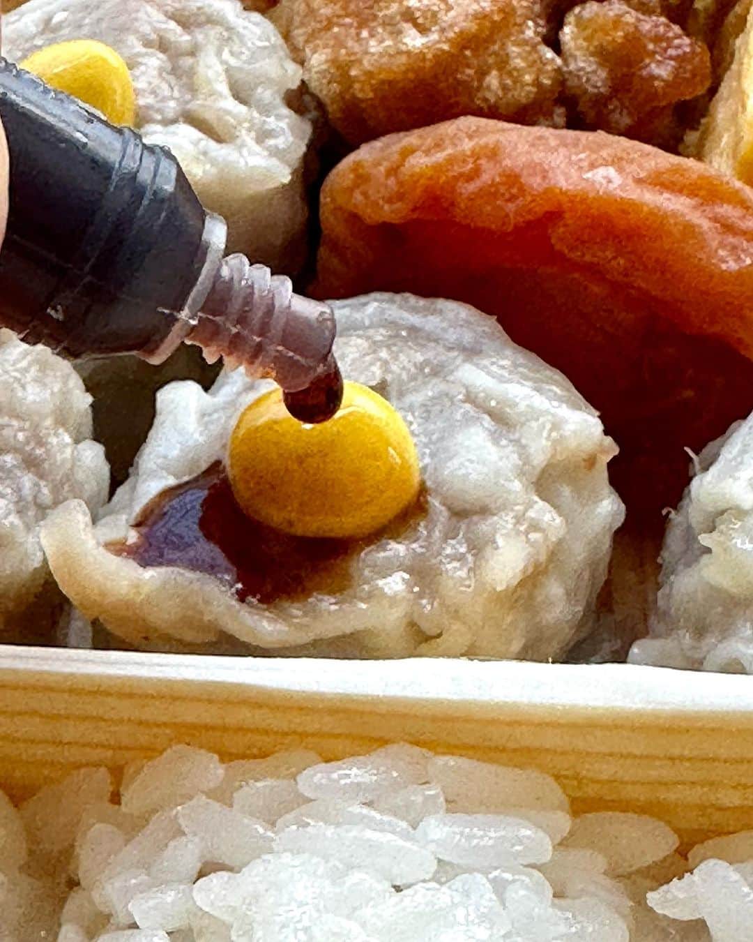 武井義明さんのインスタグラム写真 - (武井義明Instagram)「取材のランチがシウマイ弁当。かまぼこ（卵白使用）と卵焼きはアレルゲンの可能性ありで目下控えておりますが、他は全部食べられて嬉しいです。「iPhoneでおいしく撮る」の実験も兼ねて。  #崎陽軒」8月4日 14時18分 - bebechef