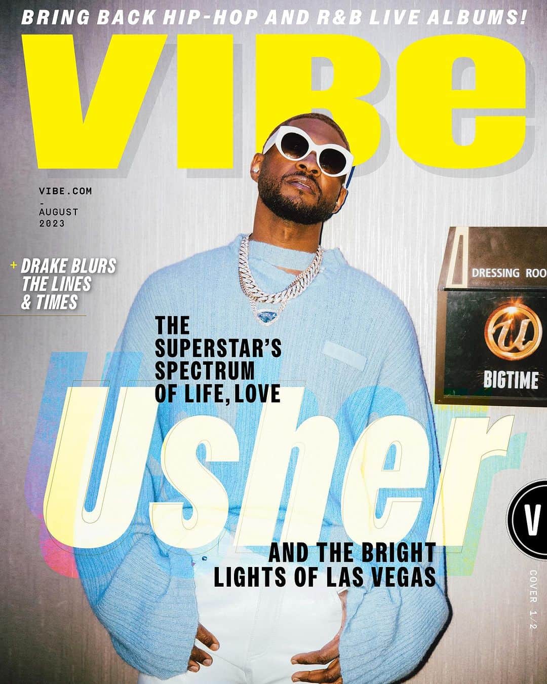 アッシャーのインスタグラム：「He's the kind of brother who's been doing it his way, getting his way for years in his career. It's not easy being Usher, but for our August cover story, we sat down with the King of R&B to discuss how he balances love, family, and music without missing a beat. Learn more about Usher Vs. Ursher in our latest cover story in our bio.   🖋: @myabriabe 📷 : Bellamy Brewster」