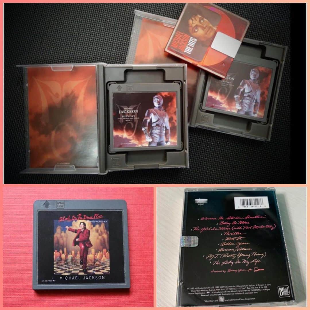 マイケル・ジャクソンのインスタグラム：「Some fans may have MiniDisc (MD) versions of Michael’s albums in their Michael Jackson collection. The MD audio format launched in November of 1992 and lasted about 20 years. Only a small number of pre-recorded albums were available on MD as relatively few record labels embraced the format, but most all of Michael’s releases had a MD version. #MJCollectibles」