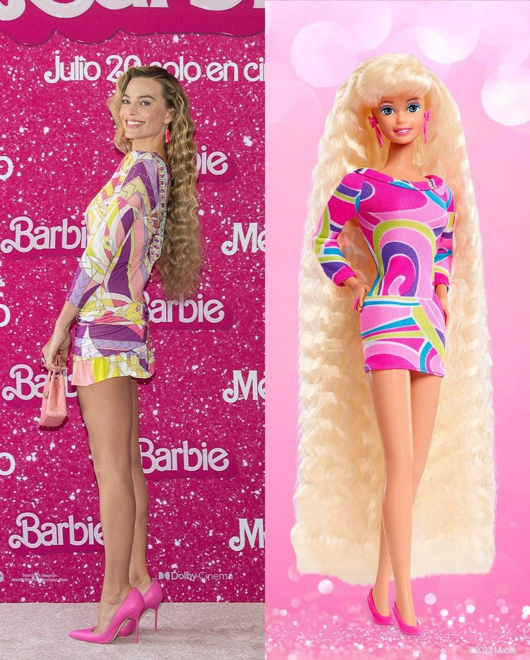 バービーさんのインスタグラム写真 - (バービーInstagram)「My favorite looks – revisited by Margot! Which #BarbieTheMovie pink carpet look is your fave? ⬇️ #barbie #barbiestyle⁠ ⁠ ⁠🎙️ Solo in the Spotlight, 1960⁠ ✨ Sparkling Pink, 1964⁠ 🏙️🌃Day-To-Night, 1985⁠ 🖤🤍 Black and White and Red All Over, 1959⁠ 🎀 Totally Hair, 1992⁠ 🎂 Happy Birthday Doll⁠ 💕 Enchanted Evening, 1960」8月5日 1時35分 - barbiestyle