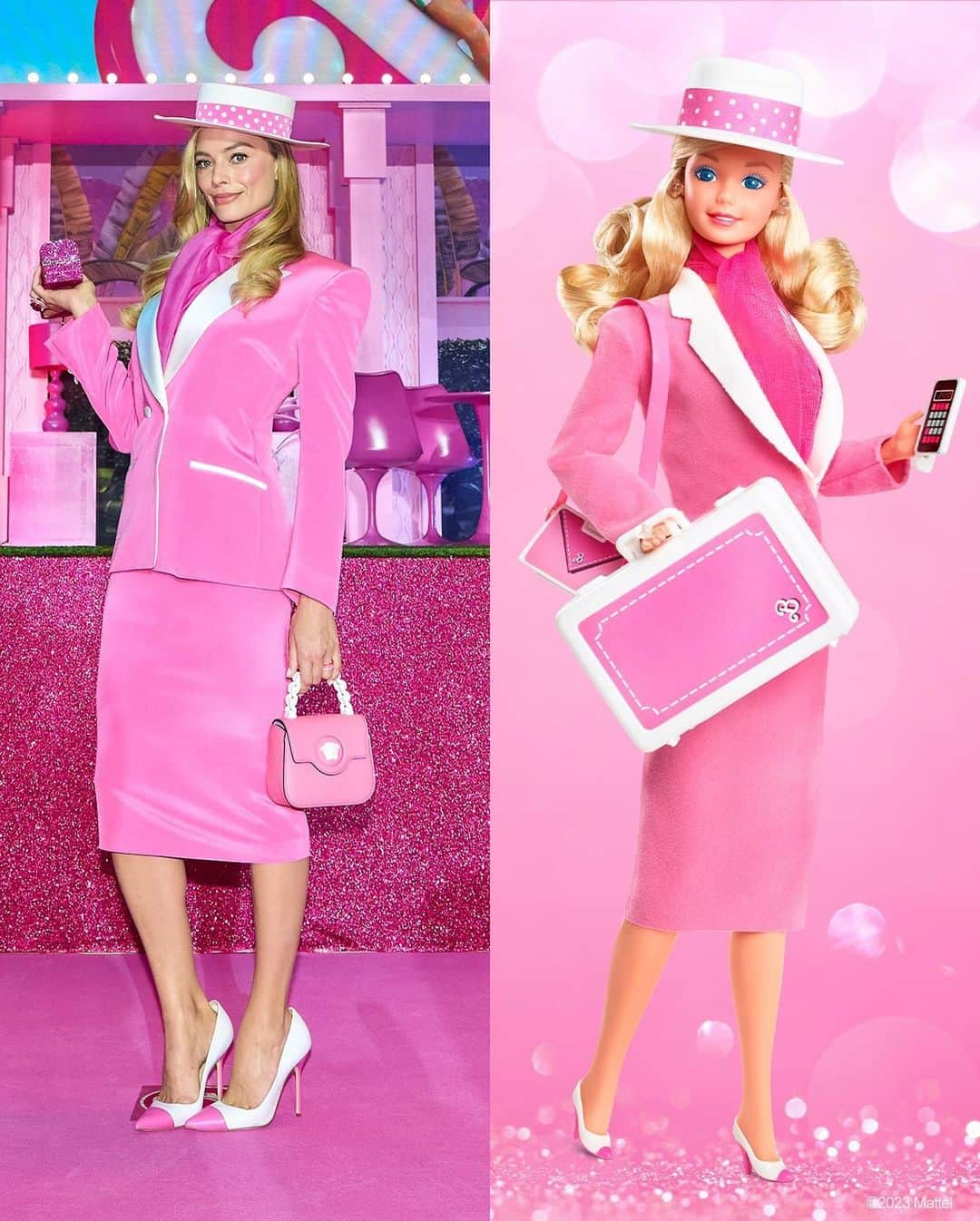 バービーさんのインスタグラム写真 - (バービーInstagram)「My favorite looks – revisited by Margot! Which #BarbieTheMovie pink carpet look is your fave? ⬇️ #barbie #barbiestyle⁠ ⁠ ⁠🎙️ Solo in the Spotlight, 1960⁠ ✨ Sparkling Pink, 1964⁠ 🏙️🌃Day-To-Night, 1985⁠ 🖤🤍 Black and White and Red All Over, 1959⁠ 🎀 Totally Hair, 1992⁠ 🎂 Happy Birthday Doll⁠ 💕 Enchanted Evening, 1960」8月5日 1時35分 - barbiestyle