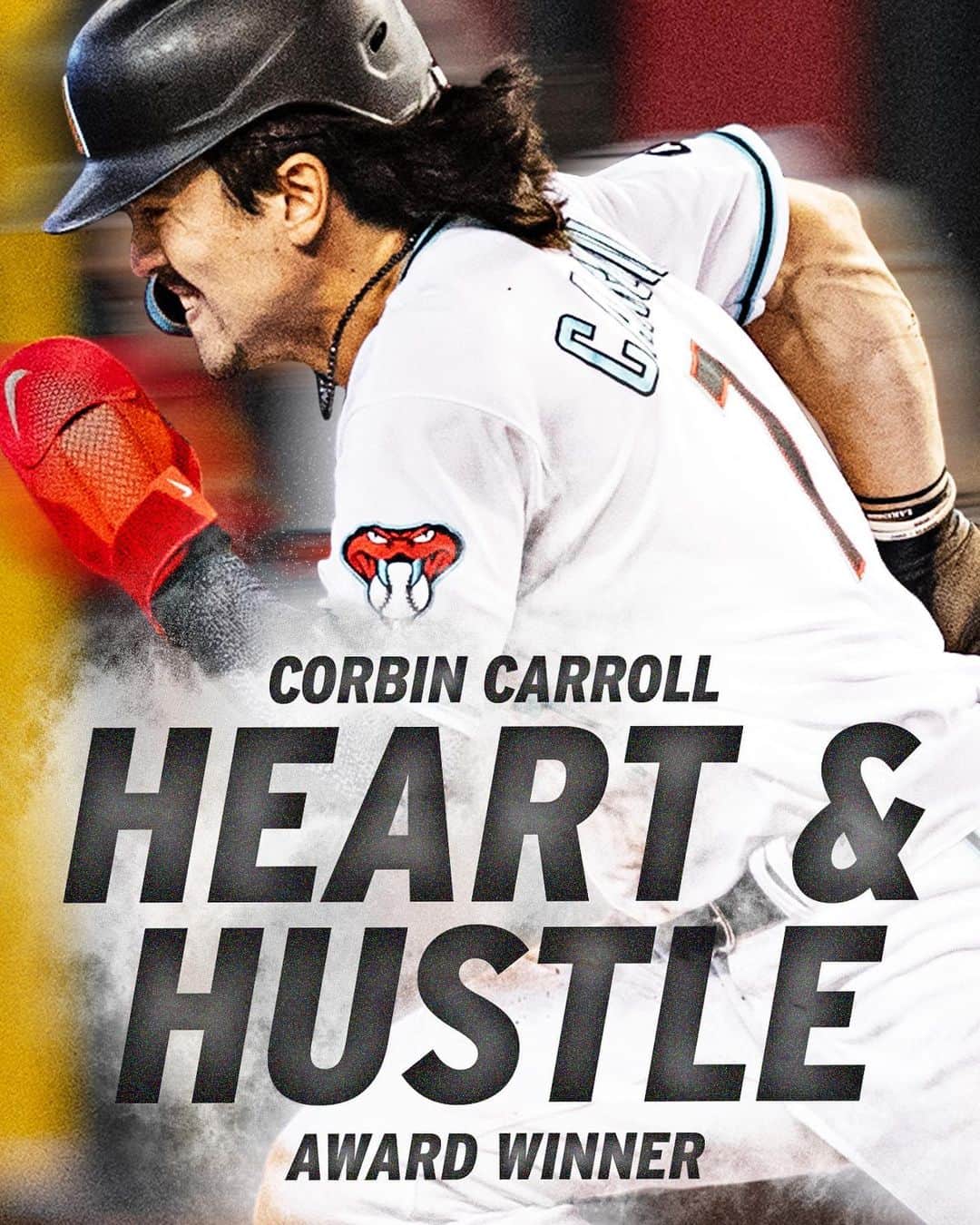 アリゾナ・ダイヤモンドバックスさんのインスタグラム写真 - (アリゾナ・ダイヤモンドバックスInstagram)「Corbin Carroll has been named this year's #Dbacks recipient of the @mlbpaa #HeartAndHustle Award!  Congratulations, @corbin.carroll!」8月5日 1時54分 - dbacks