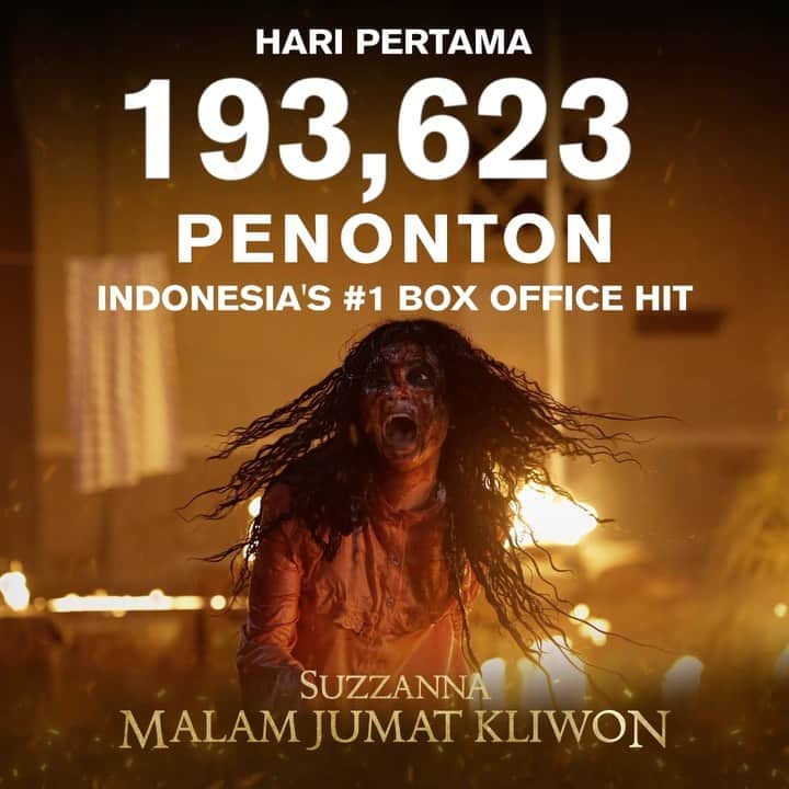 ルナ・マヤのインスタグラム：「SUPER HAPPY😍🔥  193.623 orang udah ketemu mbak Suzz di hari pertama. BURUAN ke bioskop buat yang belum nonton🖤  #SuzzannaMalamJumatKliwon @sorayaintercinefilms」