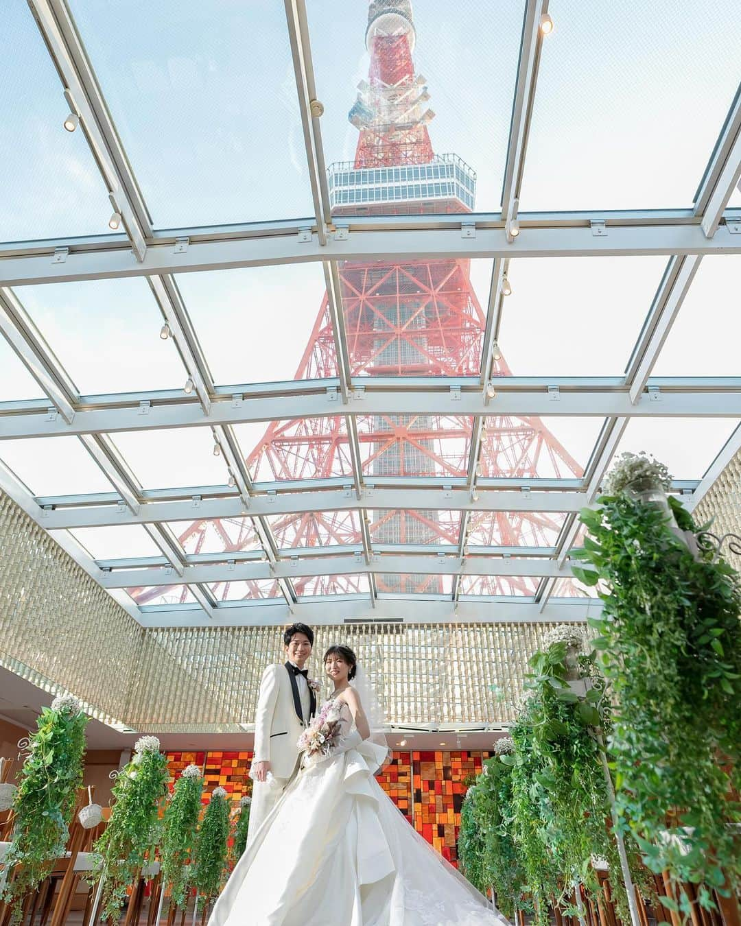 東京タワーの麓の結婚式のインスタグラム