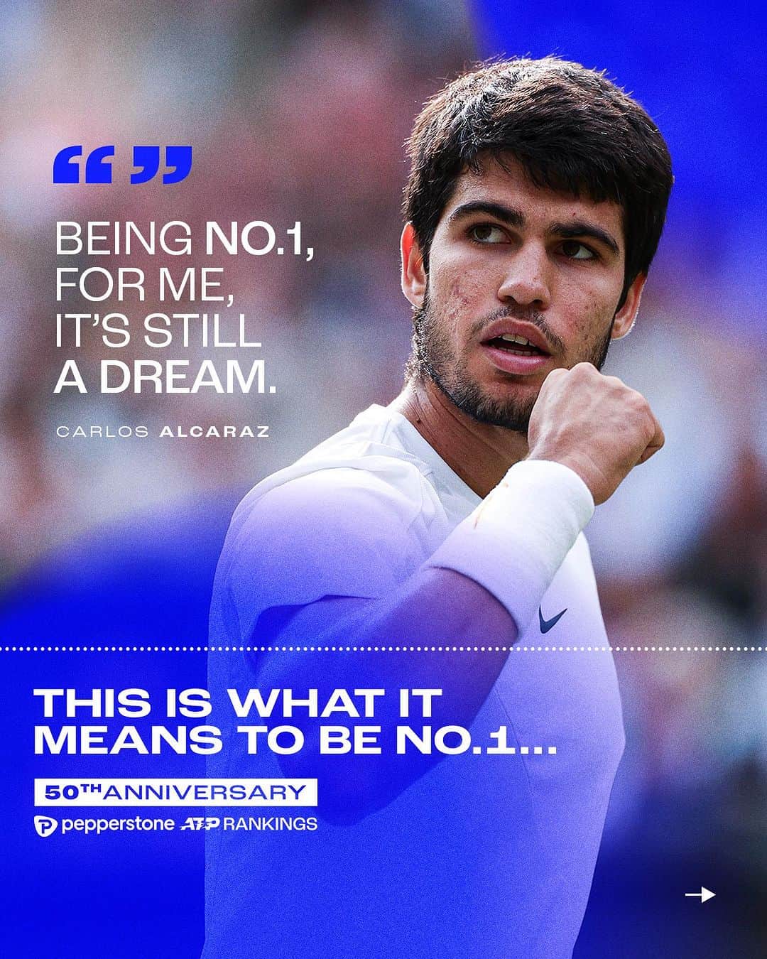 ATP World Tourさんのインスタグラム写真 - (ATP World TourInstagram)「Winning words from some of those who made it to the top 🥇   This is what it means to be No. 1… 🫶   @pepperstonefx | #ATPRankings | #50thAnniversary」8月4日 18時11分 - atptour