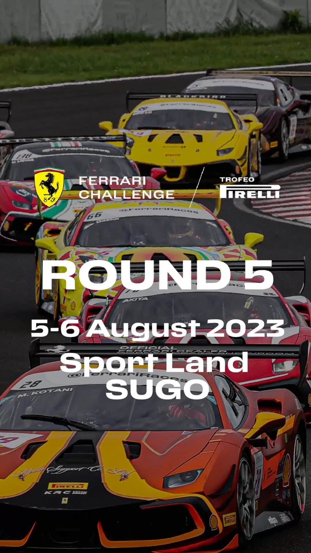 のインスタグラム：「あくなき勝利への探求。「#ferrarichallenge ジャパン」シリーズ最終戦が、いよいよ明日、8月5・6日の２日間にわたってスポーツランドSUGOで開催。パイロットドライバーたちによる、勝利への情念が激しく燃え盛る。  #Ferrari #フェラーリ #FerrariJapan #Ferrarichallenge #FerrariChallengeJapan #Ferrari488ChallengeEVO #FerrariCorseClienti #FerrariRaces #フェラーリチャレンジ #フェラーリレース #LuxuryLifestyle #LuxuryCars #CarLifestyle #Ferraristi #ラグジ」