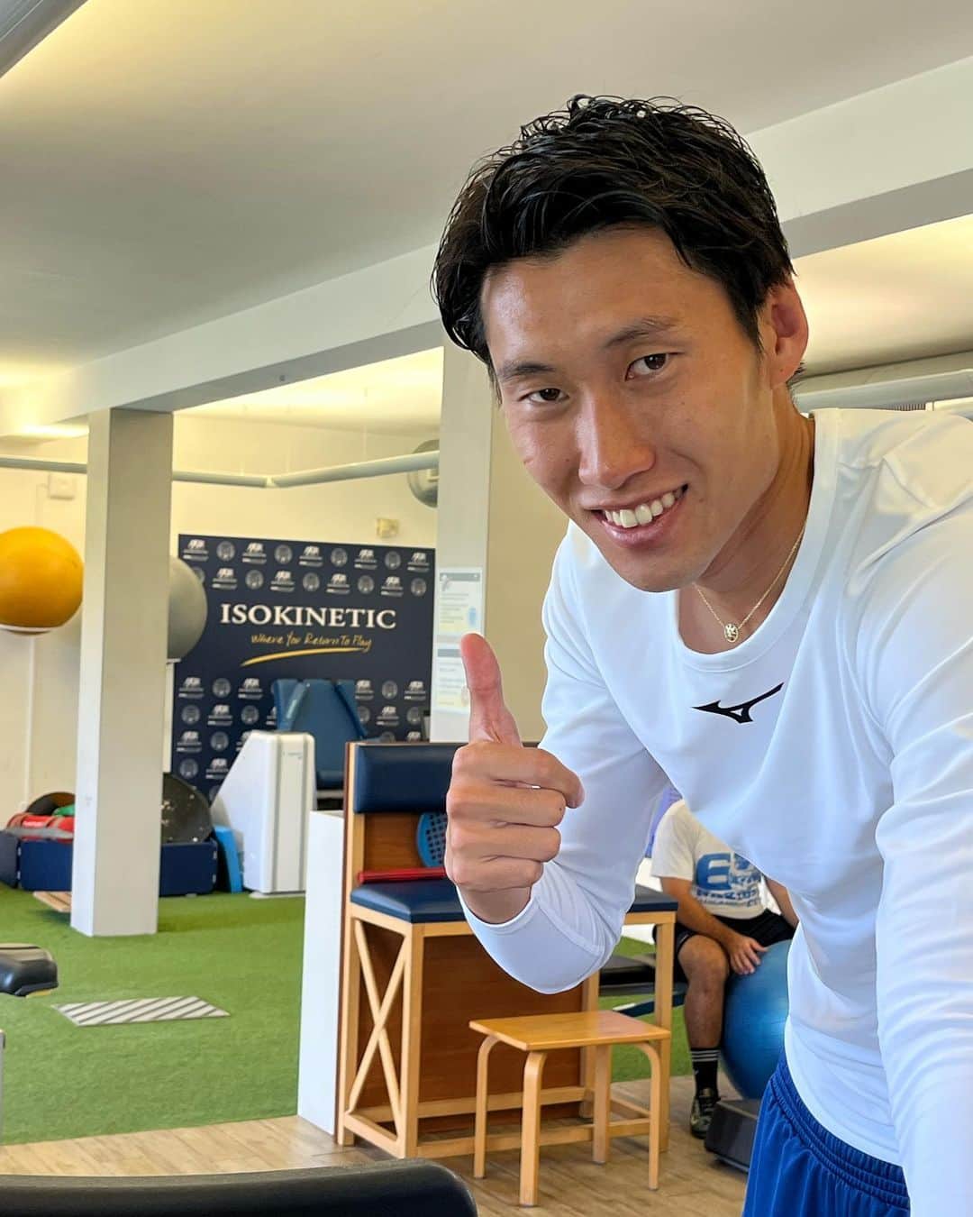 SSラツィオのインスタグラム：「🏥 Test fisici per Daichi Kamada all’ @isokinetic_officialpage 🇯🇵🦅」