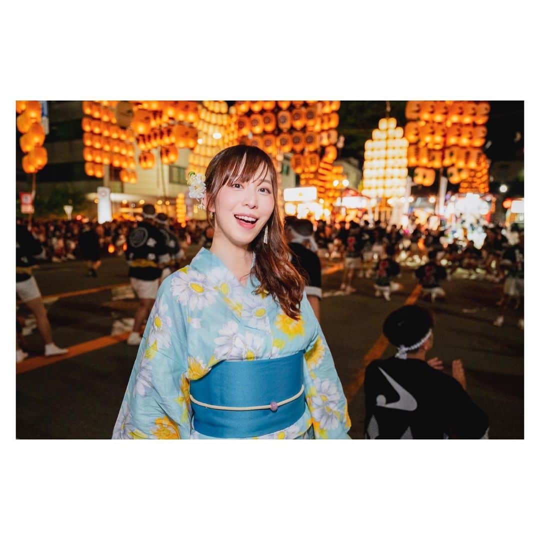 塩地美澄のインスタグラム：「昨日から秋田は竿燈まつりー! 今年は大雨被害からの復旧を願って🙌  どっこいしょ〜🏮✨  📸@akifumihommaphotography   #塩地美澄」