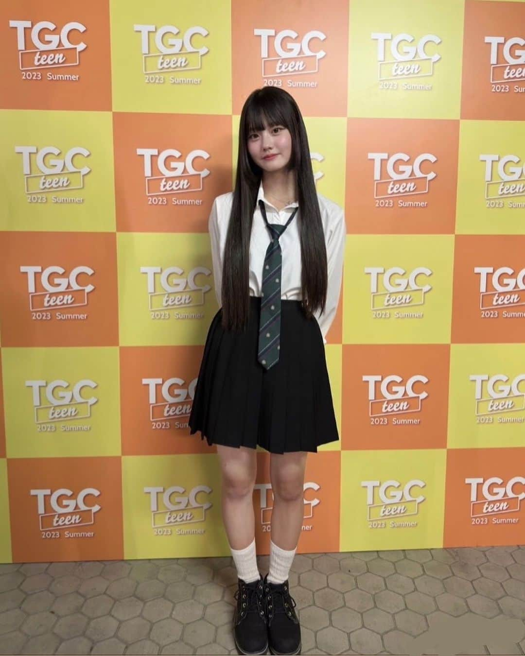 平松想乃のインスタグラム：「TGCteen 2023 Summer ありがとうございました🙇‍♀️  初めてのランウェイでどきどきでした💓  めちゃめちゃ楽しかったです＼(^o^) またこのようなイベントに出演できるようにこれからも頑張ります(ง •̀_•́)！ ・ ・ ・ ・ #tgc  #tgcteen  #今日好き #sjk  #06」