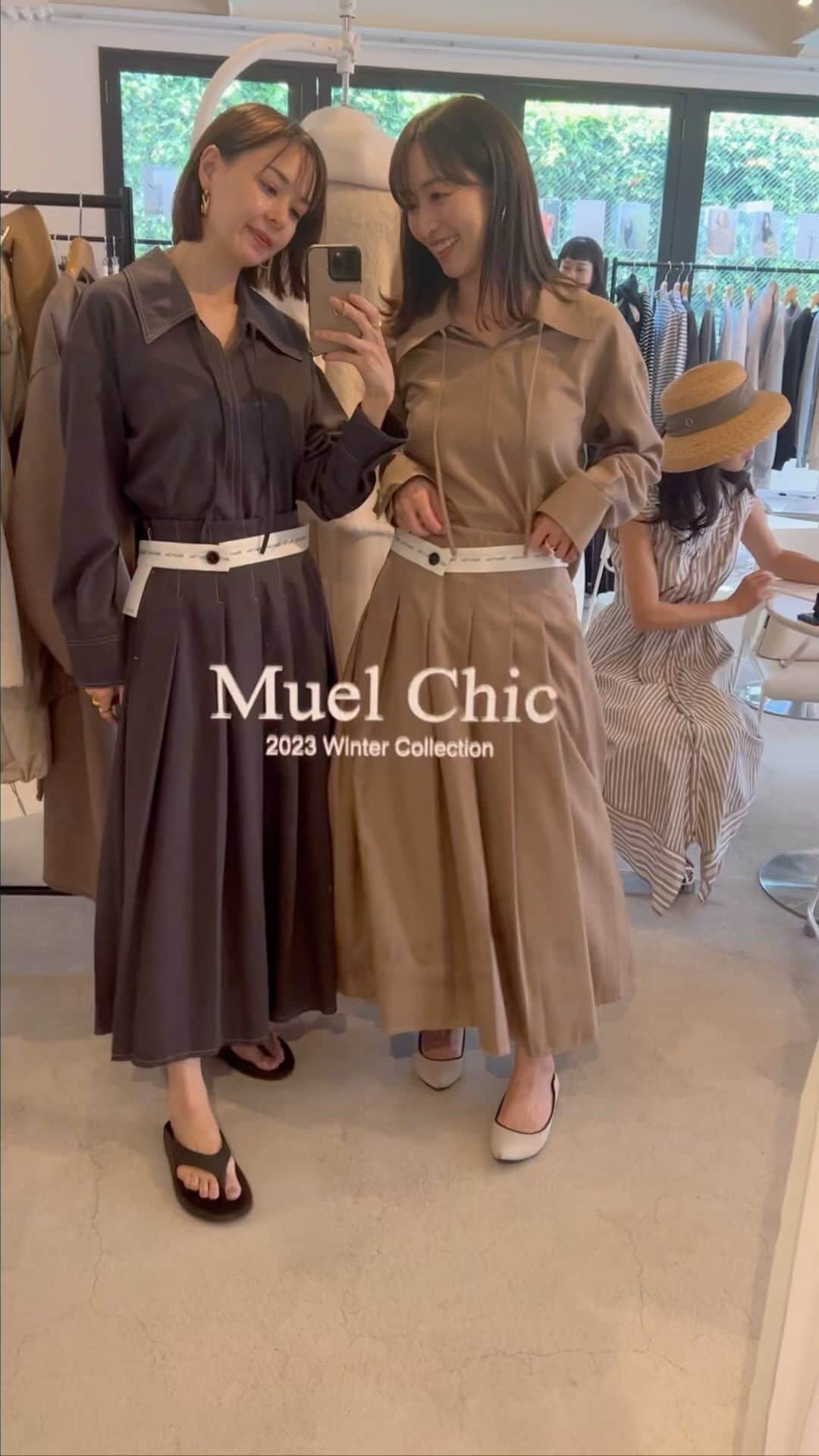 乙黒えりのインスタグラム：「@muel_chic の展示会へ @laymeesao さおちゃんお腹大きかったー👶❤️妊婦さんだとは知らなくてサプライズ😮！バリバリ働いててすごい！会えて嬉しかったよー❤️ @natsuhi もお洋服お似合いで可愛かったー✨今日も娘になつひ面白いって言われてた😍 #muelchic#展示会」