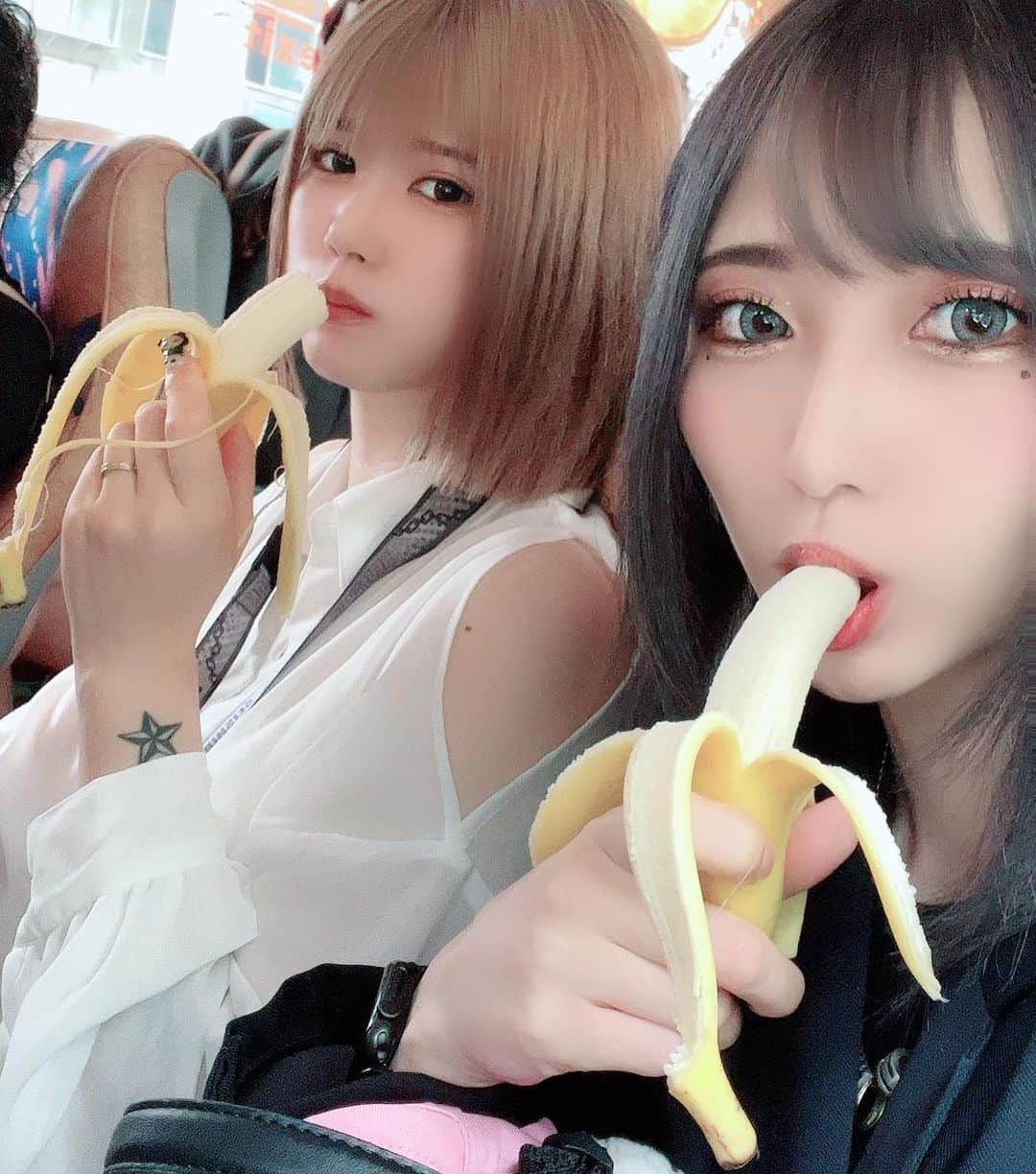 若月まりあ（若月瑪麗亞）のインスタグラム：「CocoAnnu台湾にて 朝ごはんは🍌✨を食べるの巻♥️」