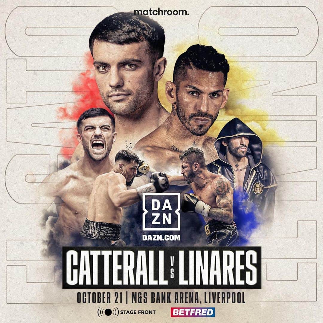 ホルヘ・リナレスのインスタグラム：「Just added to the schedule 🔥  @jackcatt1 & @jorgelinares collide Oct 21 in Liverpool! 👊  Full undercard and ticket info to follow shortly...  #CatterallLinares #Boxing」