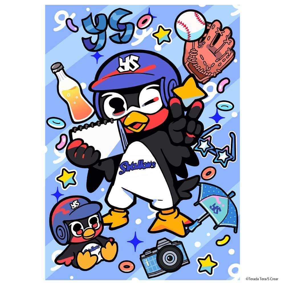 寺田てらのインスタグラム：「⚾️ヤクルトスワローズの⼈気マスコット「つば九郎」を描かせていただきました⚾️  今年8⽉8⽇からの「つば九郎DAY 2023」にいろいろなグッズが出ます〜🏃  神宮球場にて「つば九郎」グッズを直接お手にとったり、球団オフィシャルＥＣサイトでも⾒られるので是非⚾︎⚾︎⚾  https://www.yakult-swallows.co.jp/pages/info/event/2896_day2023/  #東京ヤクルトスワローズ #SWALLOWS #つば九郎DAY　 #つば九郎」