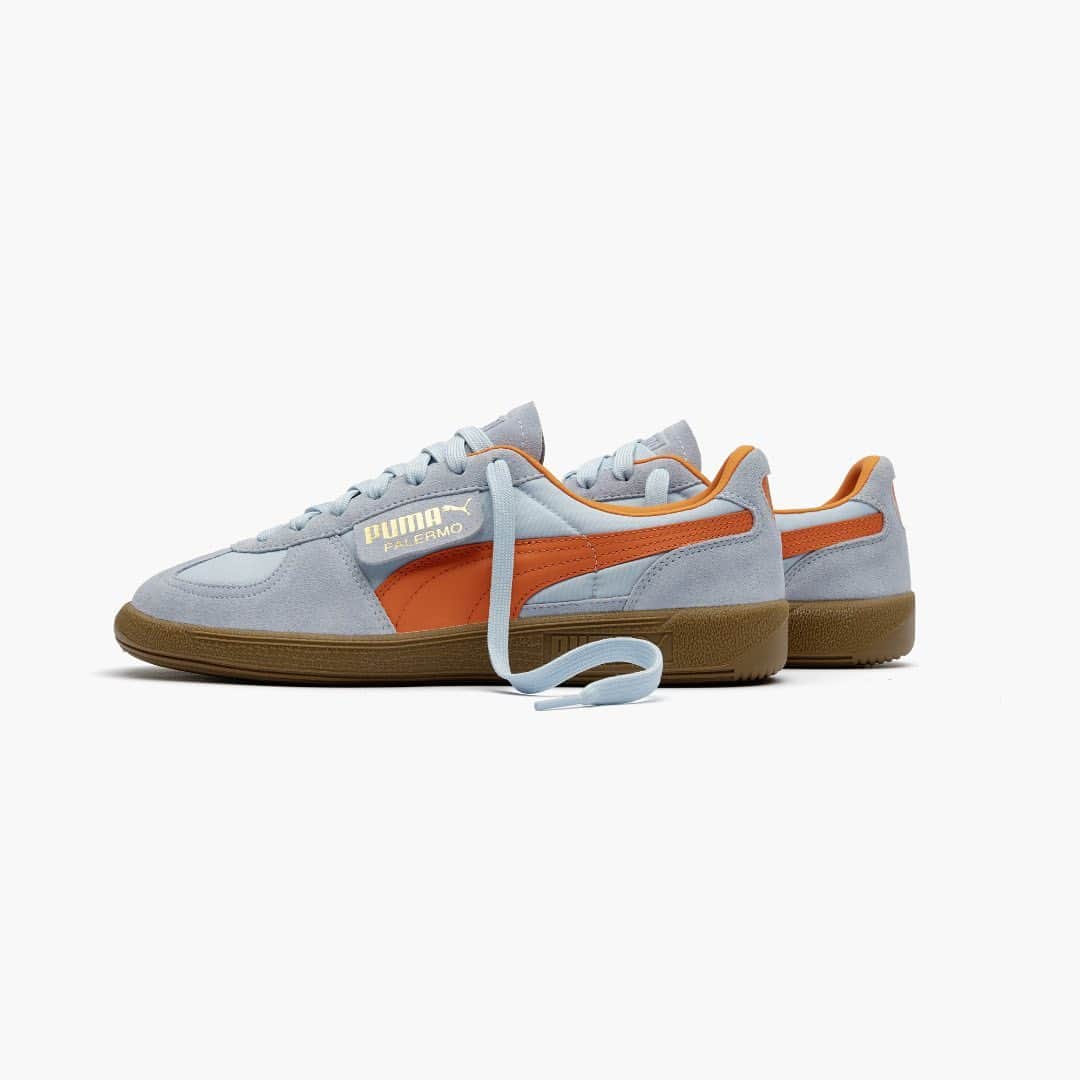 UNDFTDさんのインスタグラム写真 - (UNDFTDInstagram)「Born in ‘80s football stadiums – reborn today.  The Puma Palermo ‘Light Mint Orchard’ and ‘Silver Sky Cayenne Pepper’ // Available Saturday, 8/5 at 8am EST at Undefeated.com  @puma」8月5日 5時00分 - undefeatedinc