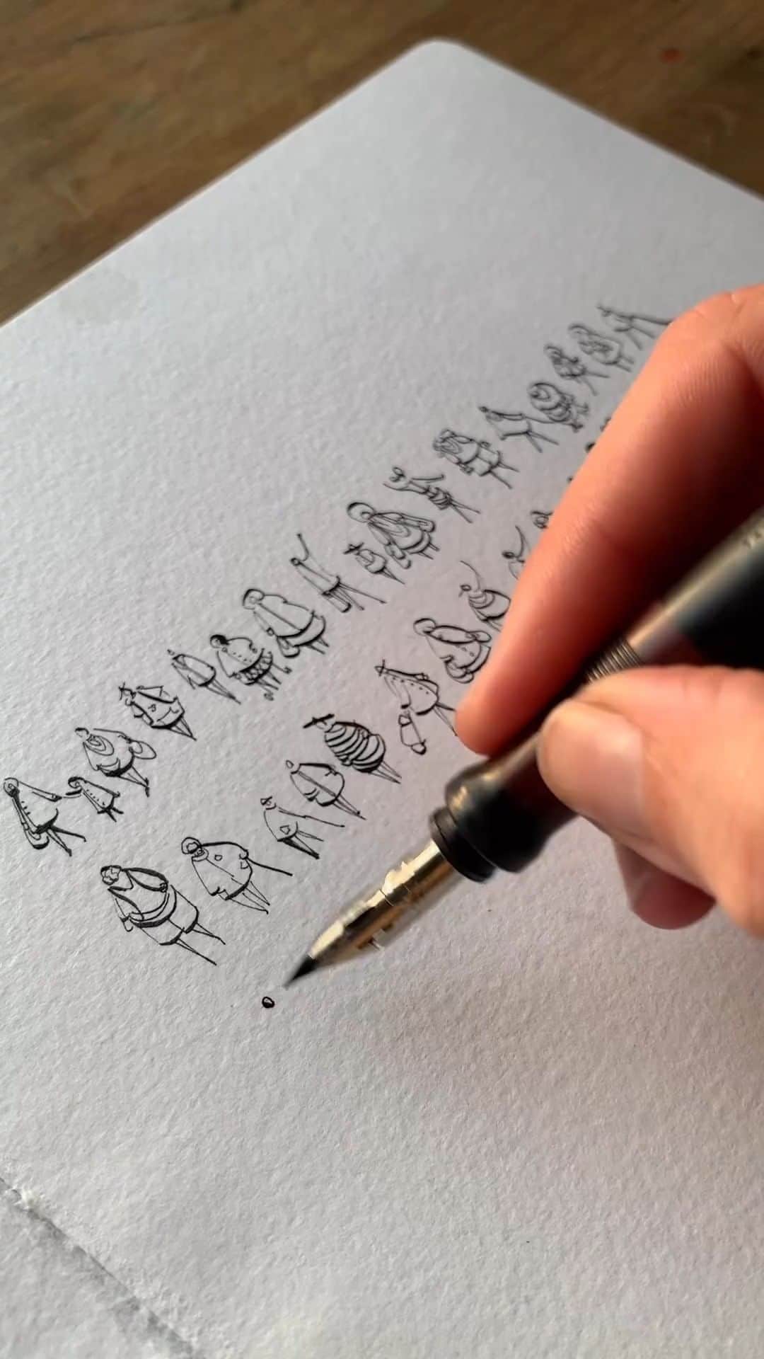 Juxtapoz Magazineのインスタグラム：「A little precision to go into the weekend.   Sketching with @deville.design」