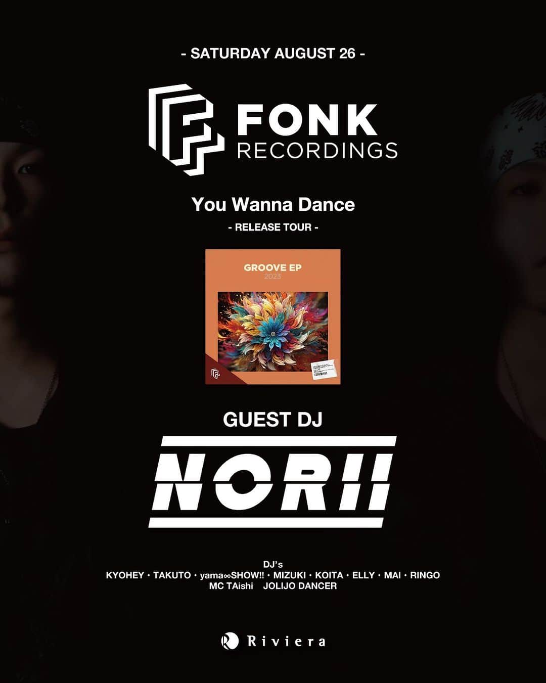 Riviera sapporoのインスタグラム：「2023/08/26  GUEST DJ DJ NORII @thisisnorii   DANNICのレーベル FONK RECORDINGSの Official Release Partyが開催決定！！  GUEST DJには Nicky Romeroのレーベルや Hardwellのレーベルからリリースを重ね 世界で活躍中のDJ NORIIがRivieraに登場！！」