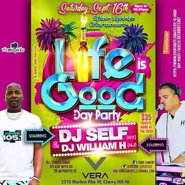 DJ Selfのインスタグラム：「September 16th come out and splash with us at Vera night club epic day party」