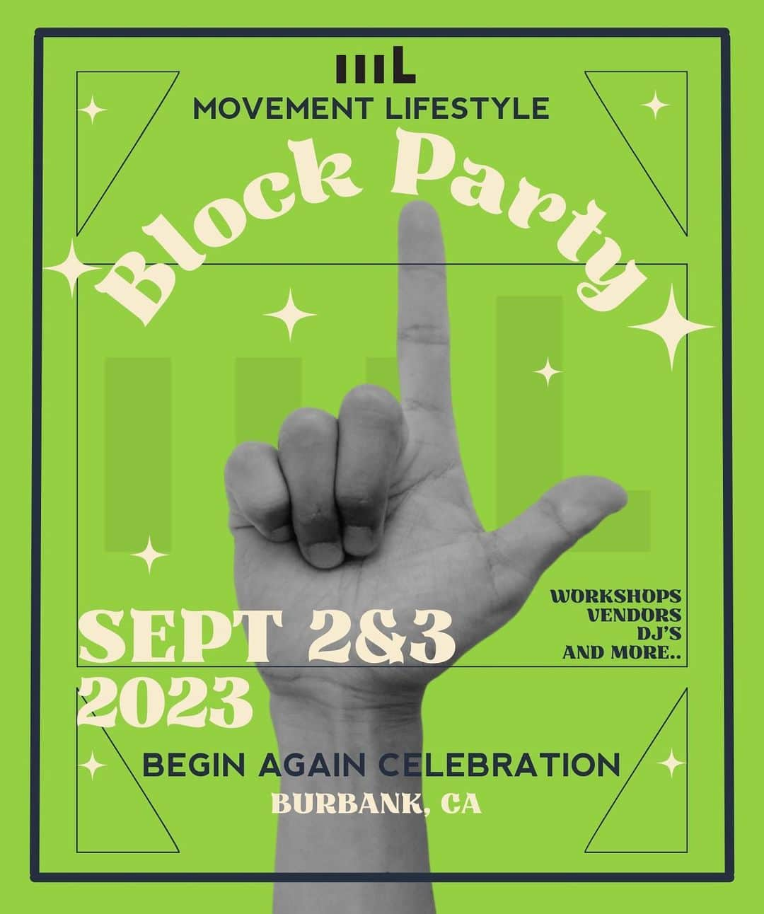 ショーン・エバリストのインスタグラム：「It’s time to Begin Again! You are invited to the opening of our new studio💚 Let’s break open this next chapter together.🙌🏽🥹 Spread the word, save the date, more info coming soon. 🌱  #mL #movementlifestyle #famLy #BeginAgain」