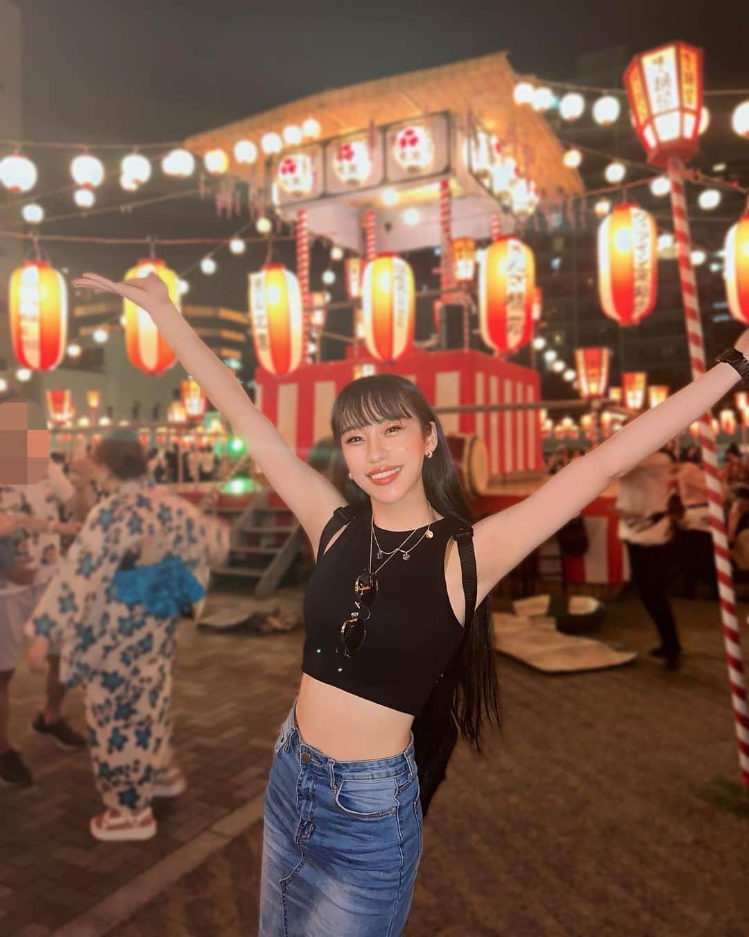 MIYURIのインスタグラム：「実は昨日ZERO行く前にお友達と築地のお祭りいてきたよ💥  お友達とワイワイしながらお話しして屋台飯食べるあの時間超好き🤤💓  今年は海&プールよりお祭行く方が多くなりそう☺️💭 今月まだまだお祭いくよーっ💥  楽しみたくさんだあ🫣💗 ・ ・ ・ #cyberjapan #サイバージャパン #cjd_miyuri」
