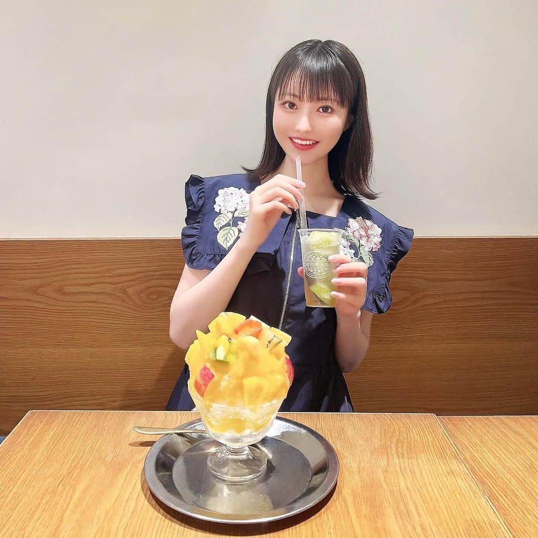 Machikoのインスタグラム：「かき氷🥭🍎🥝🍧✨  #堀内果実園」