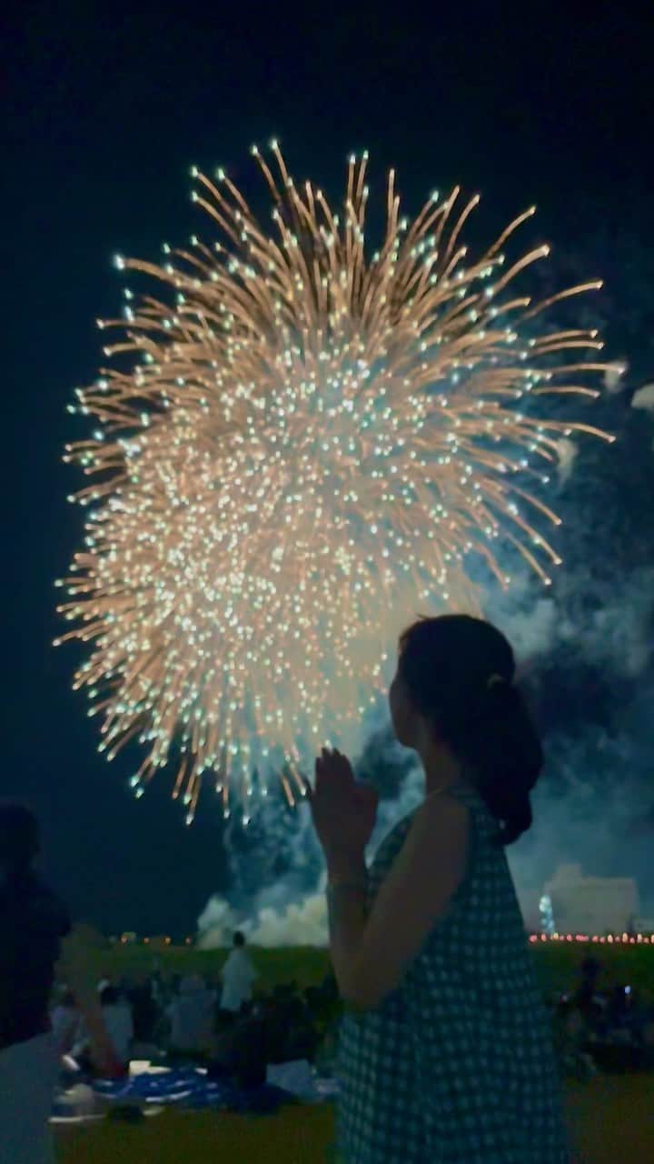 柳生みゆのインスタグラム：「夏やなぁ🎆 #花火　#花火大会 #おやまサマーフェスティバル  #栃木観光」